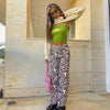 Y2K Egirl Zebra Print Straight Pants Women Skinny Long Trousers Streetwear Casual straight-Leg Office Pant Baggy Jeans