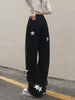 Y2K Retro Emo Black Cargo Jeans Women Streetwear Star Print Gothic Punk Vintage Kpop Wide Leg Denim Pants Female Autumn Trousers