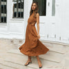 Y2K Sexy Spaghetti Strap Summer Dress 2022  Slip brown Backless Maxi Dress Vintage Elegant Women Party Dress Princess Dress