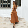Y2K Sexy Spaghetti Strap Summer Dress 2022  Slip brown Backless Maxi Dress Vintage Elegant Women Party Dress Princess Dress