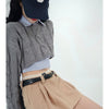 Y2k Crop Short Knitting Set Sweater Women's Lazy Loose Outer Wear Retro Short Knitted Sweater Top Two-piece Brown Grey Pullovers