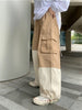 Y2k Patchwork Loose Cargo Pants Women 2023 Korean Baggy Pant Female Harajuku Vintage Street Style Wide Leg Trousers