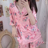 Y2k Sheining Traf Za Woman 2023 Pajamas Set Hello Kuromied Kittyed Cinnamorolled Melodyed Pyjamas Summer Suit Shirts Shorts