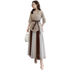 YASUGUOJI 2022 Striped Blazer with Mesh Pleated Skirt Suit Set Formal Blazer Skirt Set Jacket Skirt Suits Women