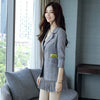 YASUGUOJI 2022 Office Lady Style Casual Plaid Skirt Suit Women Uniform Blazer with Sex Mini Pleated Skirt Suit Set QXF9