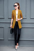 women blazer size M-5XL spring autumn ladies long sleeve blazer female slim Solid jacket casual One Button long coat y75