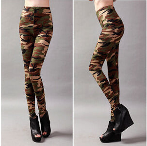 New Brands Women Leggings High Elastic Skinny Camouflage Legging Spring Autumn Leggins Slimming Women Leisure Pant