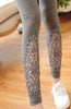 Autumn Leggins Fashion Women Leggings Triangle Lace Hollow Out Legging High Elastic Woman Cotton Skinny Slim Trousers