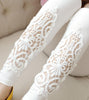 Autumn Leggins Fashion Women Leggings Triangle Lace Hollow Out Legging High Elastic Woman Cotton Skinny Slim Trousers