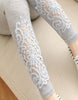 Autumn Leggins Fashion Women Leggings Triangle Lace Hollow Out Legging High Elastic Woman Cotton Skinny Slim Trousers