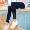 Autumn Spring Summer Fashion Women Lace Leggings Skinny Hollow Leggins Elastic Casual Black Light Gray And Navy Cotton