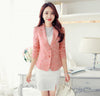YTNMYOP Women Casual Suit Coat Outerwear Spring Double Breasted Jacquard Blazer Jacket Short Long Sleeve Blazer Jacket Female