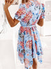 YYCZF 2023 Summer Women Dresses Sexy Club Party Short Sleeve V Neck Digital Print Skirt Femme Bandage Dress Vestido Clothing