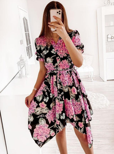 YYCZF 2023 Summer Women Dresses Sexy Club Party Short Sleeve V Neck Digital Print Skirt Femme Bandage Dress Vestido Clothing