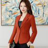Yellow Blazer Straight and Smooth Jacket Office Lady Style Coat Business Formal Wear Candy Color