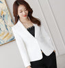 Yellow Blazer Straight and Smooth Jacket Office Lady Style Coat Business Formal Wear Candy Color