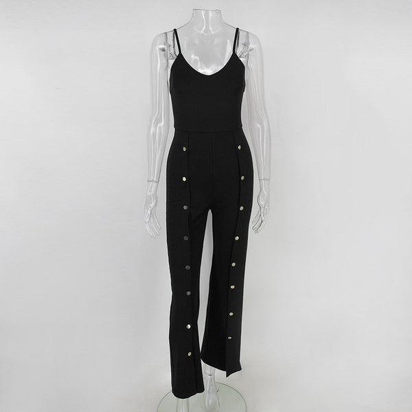 Sexy Woman Sleeveless Backless Jumpsuits Long Overalls Night Club Rompers Buttoms Party Playsuit Bodycons Drop Shipping