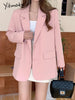 Yitimoky Blazers Jacket Female 2023 Office Loose Online Elegant Sweet Casual Professional Small Suit Jacket