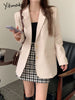 Yitimoky Blazers Jacket Female 2023 Office Loose Online Elegant Sweet Casual Professional Small Suit Jacket