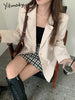 Yitimoky Blazers Jacket Female 2023 Office Loose Online Elegant Sweet Casual Professional Small Suit Jacket