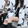 Yitimoky Cows Print Blazers Woman Jacket  White Coats Jacket Plus Size Clothing Fall 2022 Girls Office Lady Oversize New