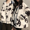 Yitimoky Cows Print Blazers Woman Jacket  White Coats Jacket Plus Size Clothing Fall 2022 Girls Office Lady Oversize New