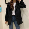Yitimoky Woman Blazers Casual Jacket Wool Blend Long Coat 2022 Autumn Winter Single Breasted Solid Pockets Korean Style