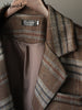 Yitimoky Womens Plaid Blazer Office Lady Oversized Coats Long Jackets Tops 2023 Spring Autumn Single Button Elegant Outwear