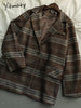 Yitimoky Womens Plaid Blazer Office Lady Oversized Coats Long Jackets Tops 2023 Spring Autumn Single Button Elegant Outwear