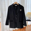 Yitimuceng Long Sleeve Suit Jackets Women Autumn Blazers Coats Oversize Loose Casual Blazers Work Office Lady Clothing
