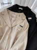 Yitimuceng Long Sleeve Suit Jackets Women Autumn Blazers Coats Oversize Loose Casual Blazers Work Office Lady Clothing