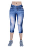 Faux Denim Printing Jeans Leggings For Women Streched Pants Capris Workout Wear Brand Legging RL242
