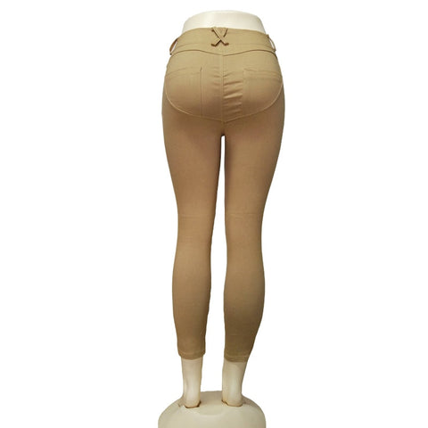 Cotton Stretched Leggings Push Up Bottom Jeans