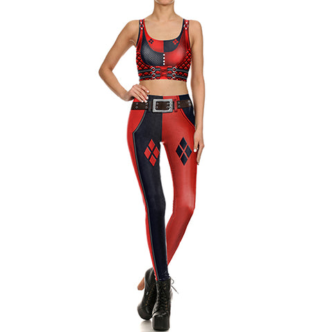 [You're My Secret] 3d Print Harley Quinn Super Hero Deadpool Women Leggings Fitness Leggins Mujer Pants CosPlay Comic Sets