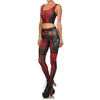 [You're My Secret] Fashion America Deadpool Leggins Woman Movie Cosplay Slim Star Wars 2 piece Women's Crop Top and Legging Set
