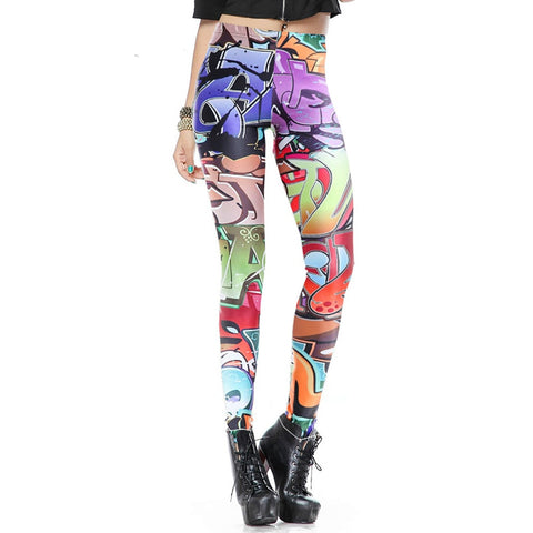 [You're My Secret]Fashion Streetwear Style Leggings Women Scotland Skinny Leggins Sexy Fitness Pants High Elastic Mujer Leggings