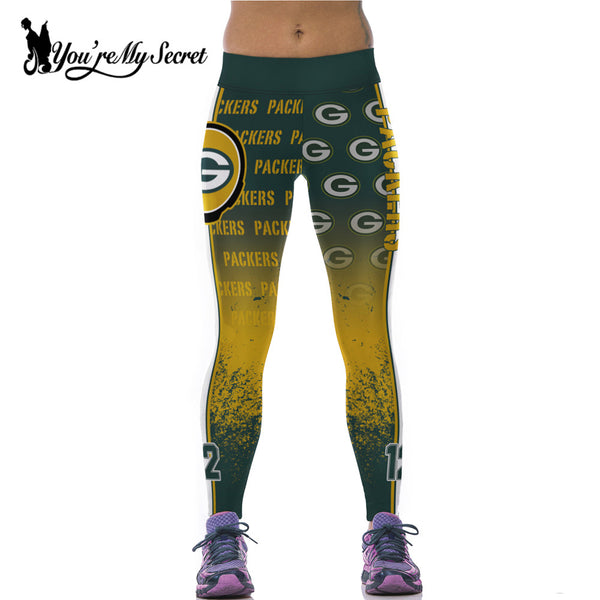 [You're My Secret] Green Bay Packers 3D Digital Printing G Fitness Leggings Women High Waist Workout Legging Jeggings Pants