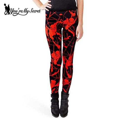 [You're My Secret] Sexy Harley Quinn Super Hero CosPlay Comic Cartoon Deadpool Classic Print leggins Women Leggings Fitness