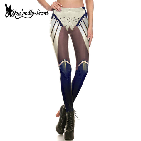 [You're My Secret] Star War Fitness Leggings Women Leggins Digital Print Robot Armor Fortnite Cosplay Slim Legging Femme Mujer