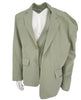 Yuerwang Women Blazer Irregular Asymmetrical Loose Jacket Women Coat 2023 Spring Designer Blazer  Fashion