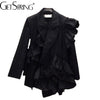 Yuerwang Women Coat Blazer Bow Bandage Ruffle Blazer Long Sleeve Ladies Blazer Women's Slim Suit Jacket Spring 2023