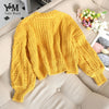 YuooMuoo Chic Women Cropped Cardigan Sweater Fall 2019 Knitwear Short Cardigan Girl Long Sleeve Twist Crochet Top Pull Femme