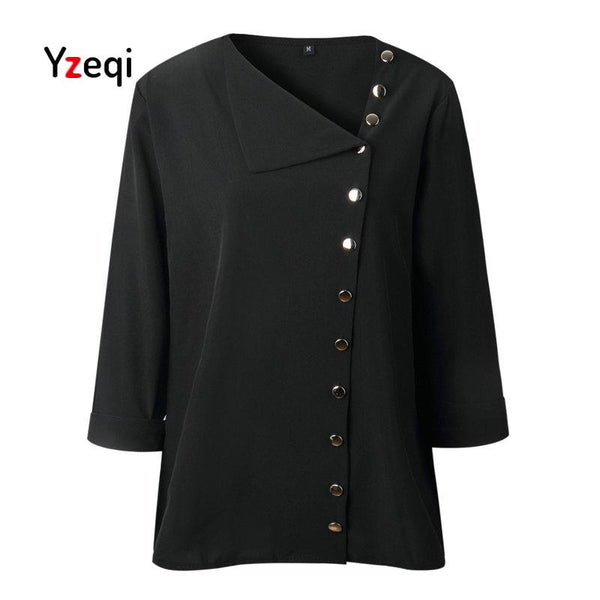 Chiffon Women Blouse Shirt Long Sleeve Fashion New 2022 Autumn Office Ladies Blouses Work Black Tops Womens Clothing