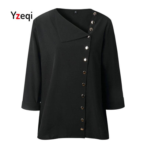 Chiffon Women Blouse Shirt Long Sleeve Fashion New 2022 Autumn Office Ladies Blouses Work Black Tops Womens Clothing