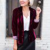 Z-ZOUX Women Blazer Velvet Blazer Coat Single Breasted Long Sleeve Ladies Black Blazer Jacket Women's Slim Suit Jacket