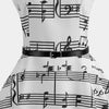 #Z40 Women Vintage Dress Music Note Printing Bodycon Sleeveless Casual Evening Party Dress Elegant Slim Tank Swing Dresses