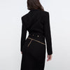 ZA 2 Pieces Spring Autumn Women Solid Suits 2022 Casual Short Blazer+Split Fork Long Skirt Lady Elegant Button Outfits