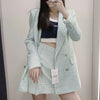 ZA 2 Pieces Spring Autumn Women Suits Casual Plaid Blazer+Skirt Notched Office Lady Coat Elegant Design Women Basic Coat