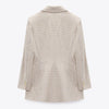 ZA Spring Women's Double Breasted Blazer Plaid Jacket Office Lady Elegant Stylish Coats Abrigos Female Outwear 2023 Fashion