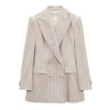 ZA Spring Women's Double Breasted Blazer Plaid Jacket Office Lady Elegant Stylish Coats Abrigos Female Outwear 2023 Fashion